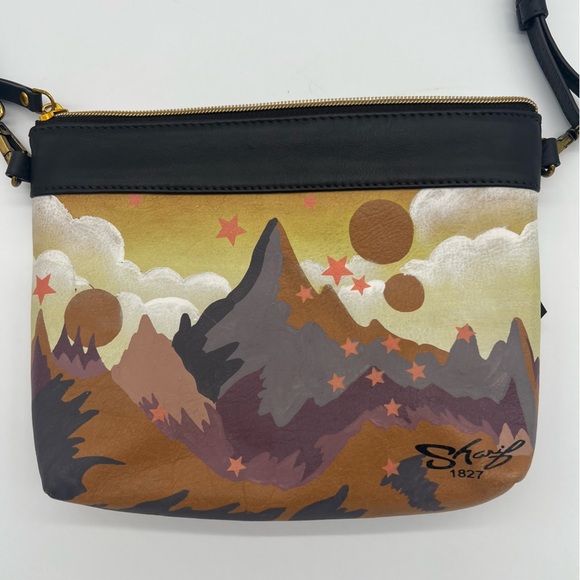 Sharif 1827 Zodiac Art Crossbody Bag – Genuine Leather – Boho Style – Read - Picture 9 of 12